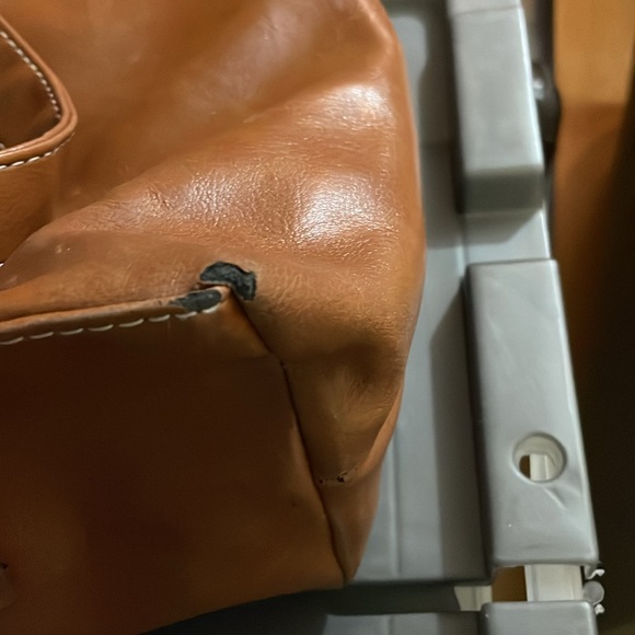 LG High Quality Vegan leather Business Laptop Tote Carry-on Cognac Brown 👜 - Picture 11 of 13
